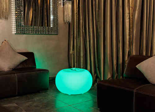 Moree Bubble Indoor LED PRO ACCU Leuchttisch mit Glasplatte - Hocker